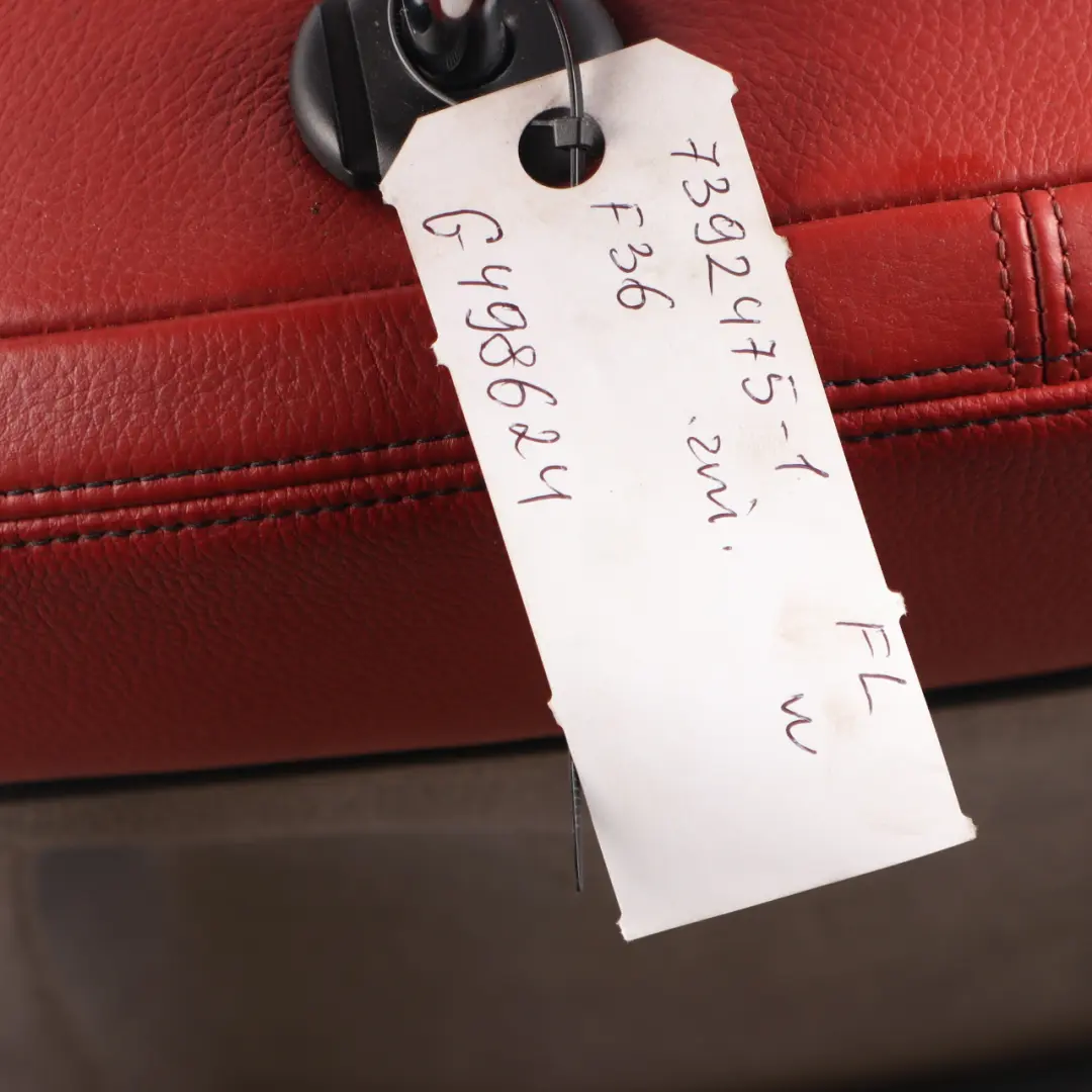 Front Seat BMW F36 M Sport Heated Leather Korall-Rot Red Black Left N/S Memory to with Part number 7392475 Front Seat BMW F36 M Sport Heated Leather Korall-Rot Red Black Left N/S Memory - SKU rhd-7392475-1 - Part number 7392475