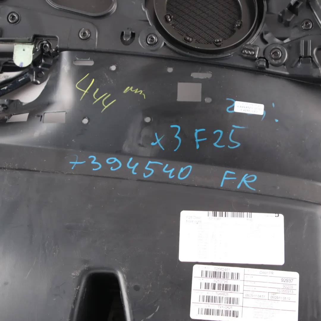 Door Card BMW X3 F25 Front Right O/S Trim Lining Cover Leather Nevada Black to with Part number 7394540 Door Card BMW X3 F25 Front Right O/S Trim Lining Cover Leather Nevada Black - SKU rhd-7394540 - Part number 7394540