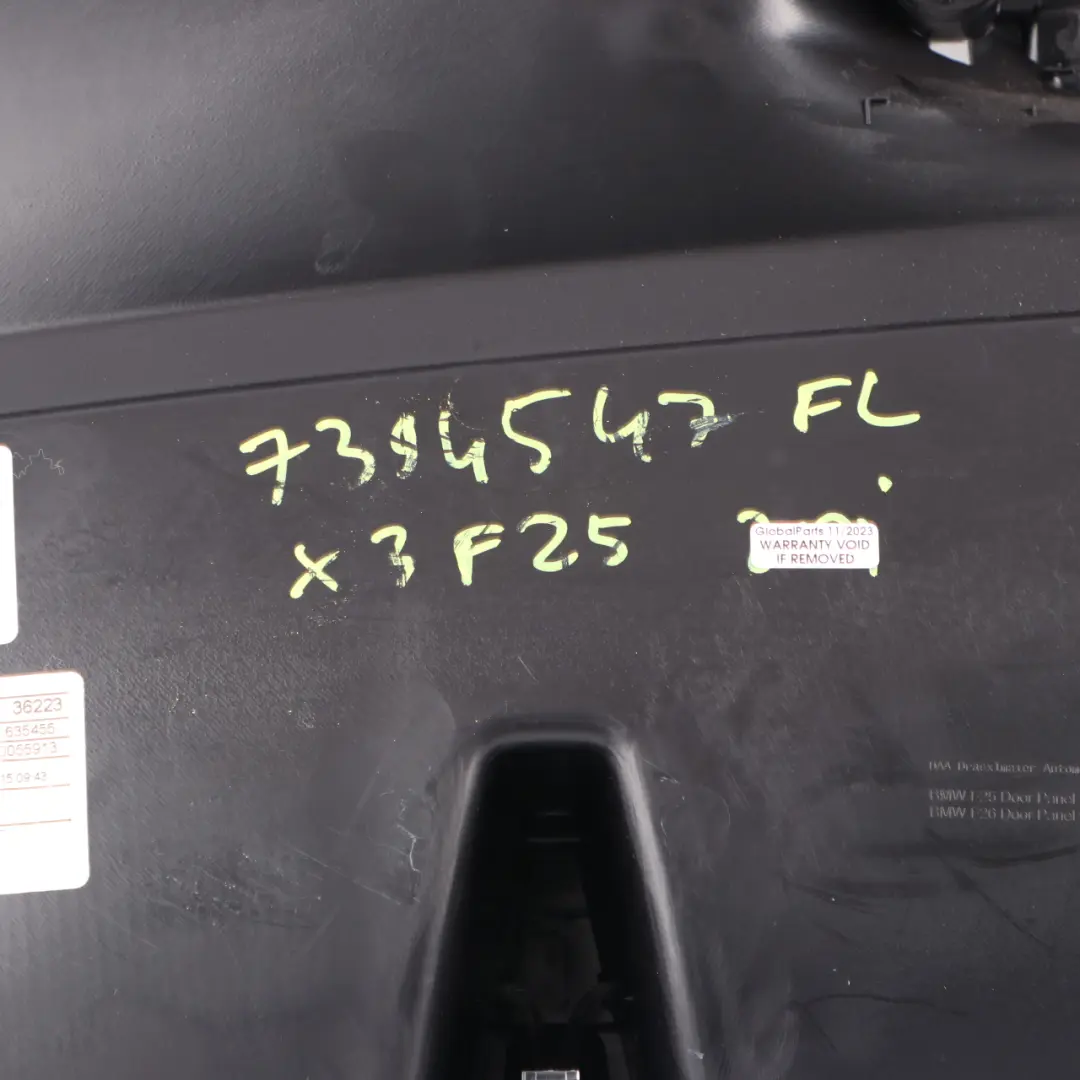  Door Card BMW X3 F25 Front Left N/S Trim Lining Cover Leather Nevada Mokka - SKU rhd-7394547 - Part number 7394547