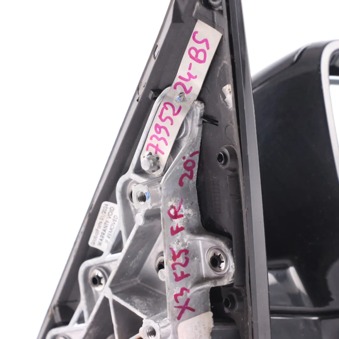 Wing Mirror Heated High Gloss Door Right O/S Black Sapphire - 475 to BMW X3 F25 with Part number 7395224 BMW X3 F25 Wing Mirror Heated High Gloss Door Right O/S Black Sapphire - 475 - SKU rhd-7395224-BS - Part number 7395224