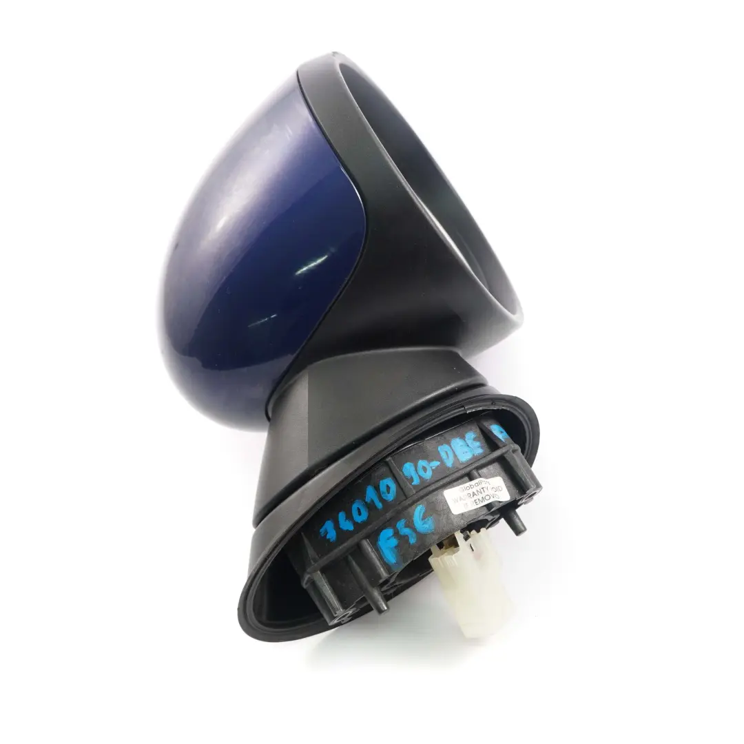 Right O/S Outside Heated Wing Mirror Deep Blue B69 to Mini Cooper F55 F56 F57 with Part number 7401090 Mini Cooper F55 F56 F57 Right O/S Outside Heated Wing Mirror Deep Blue B69 - SKU rhd-7401090-DEEP - Part number 7401090