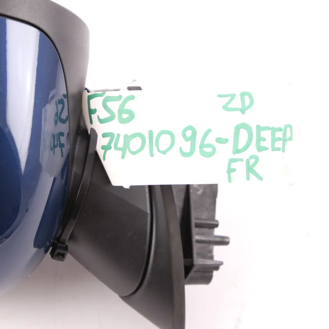 Wing Mirror Mini F56 F55 F57 Power Fold Right O/S Heated Deep Blue Metallic B69 to with Part number 7401096 Wing Mirror Mini F56 F55 F57 Power Fold Right O/S Heated Deep Blue Metallic B69 - SKU rhd-7401096-DEEP - Part number 7401096