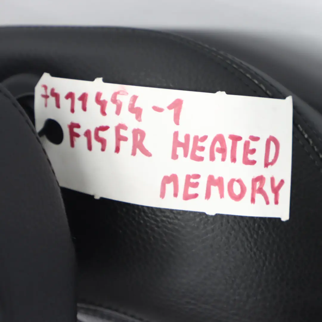 Front Seat BMW X5 F15 X6 F16 M Sport Right O/S Heated Memory Leather Black to with Part number 7411454 Front Seat BMW X5 F15 X6 F16 M Sport Right O/S Heated Memory Leather Black - SKU rhd-7411454-1 - Part number 7411454