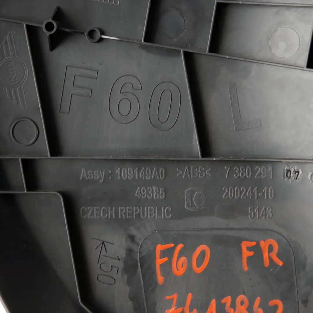 Side Trim Panel Front Right O/S Bottom Cover Black to Mini Countryman F60 with Part number 7380291 Mini Countryman F60 Side Trim Panel Front Right O/S Bottom Cover Black - SKU rhd-7413842 - Part number 7380291