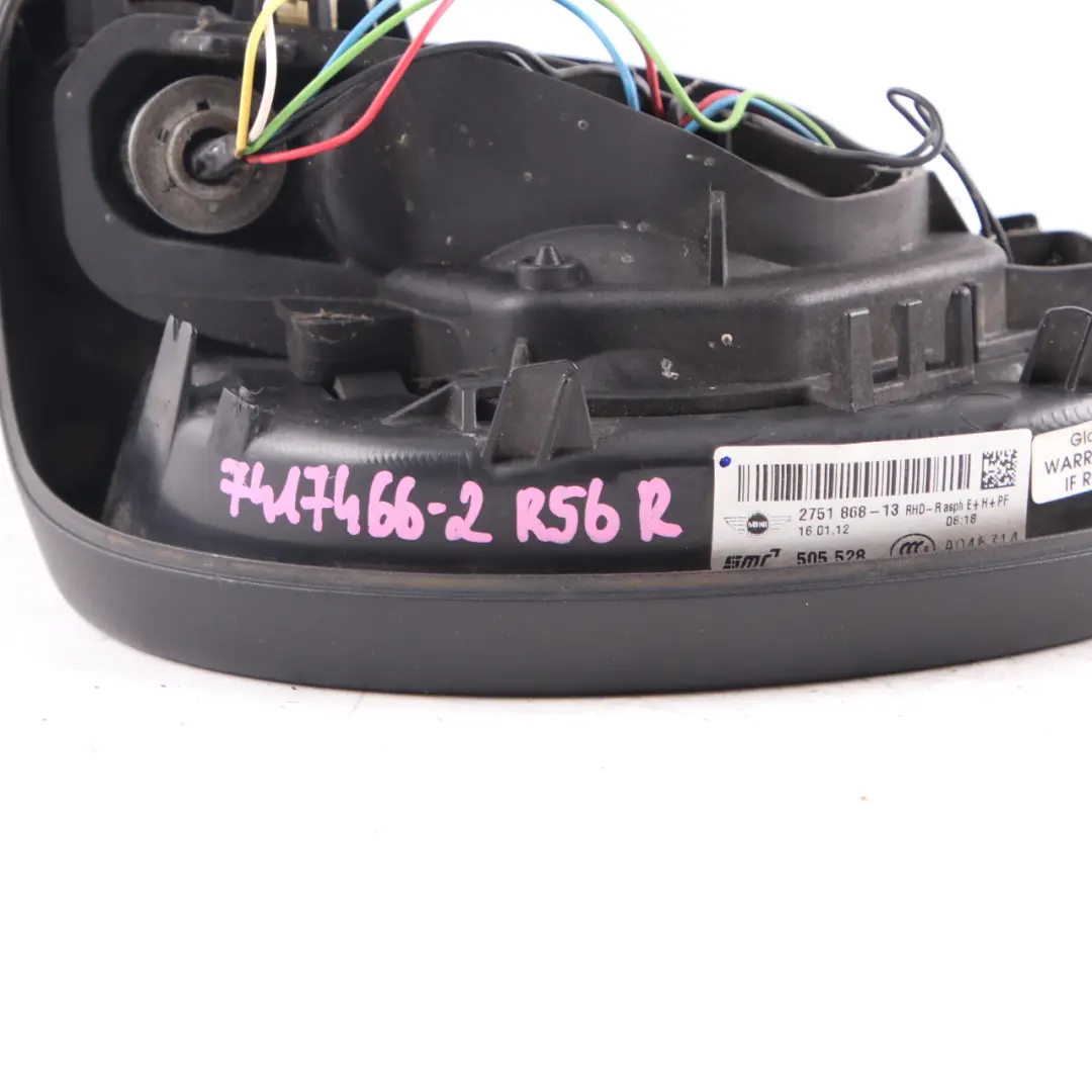Heated Door Wing Mirror Base Power Fold Right O/S 7 pin to Mini Cooper R56 with Part number 7417466 Mini Cooper R56 Heated Door Wing Mirror Base Power Fold Right O/S 7 pin - SKU rhd-7417466-3 - Part number 7417466