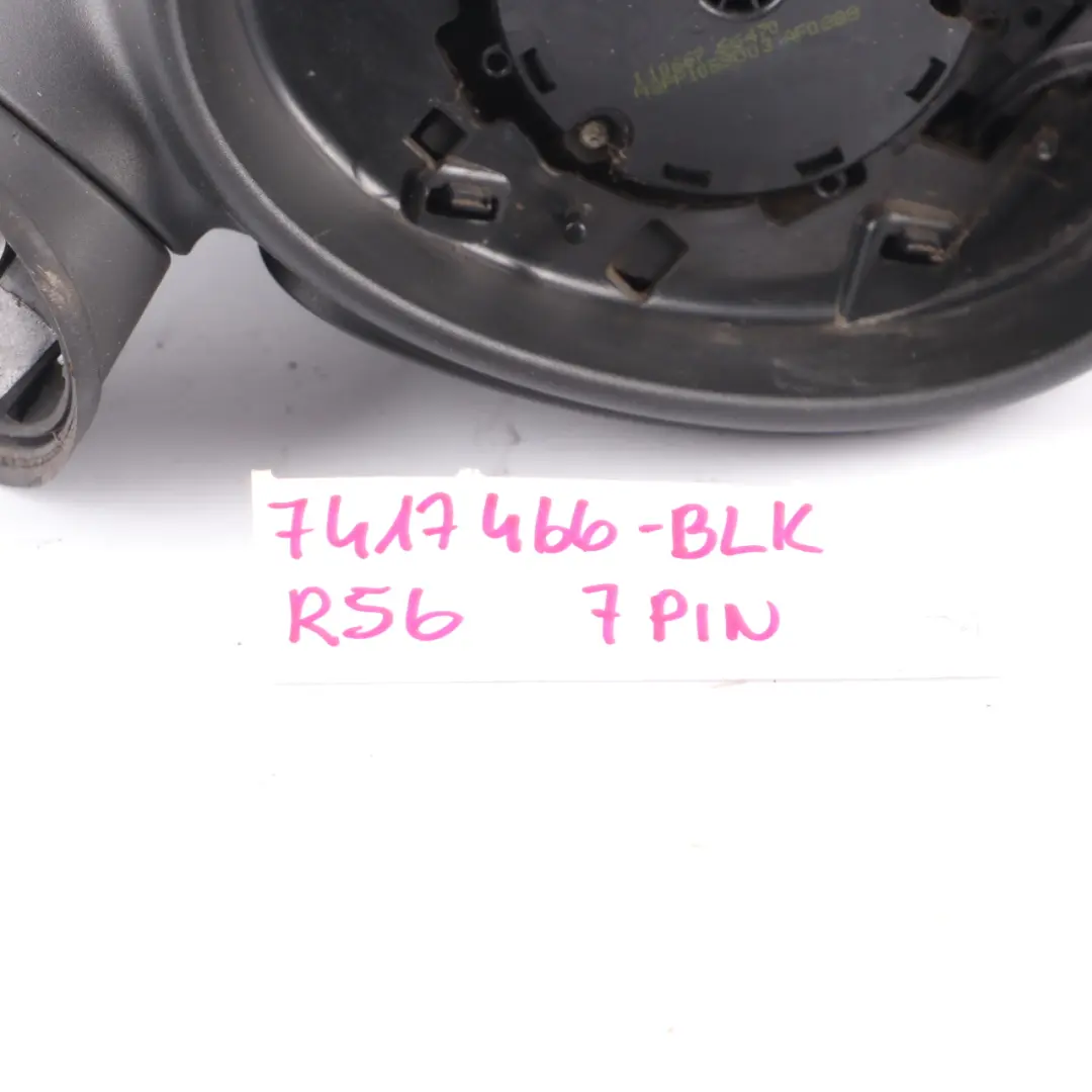 Wing Mirror Mini R55 R56 Cooper One Right Door Power Fold O/S Black 7 Pins to with Part number 7417466 Wing Mirror Mini R55 R56 Cooper One Right Door Power Fold O/S Black 7 Pins - SKU rhd-7417466-BLK - Part number 7417466