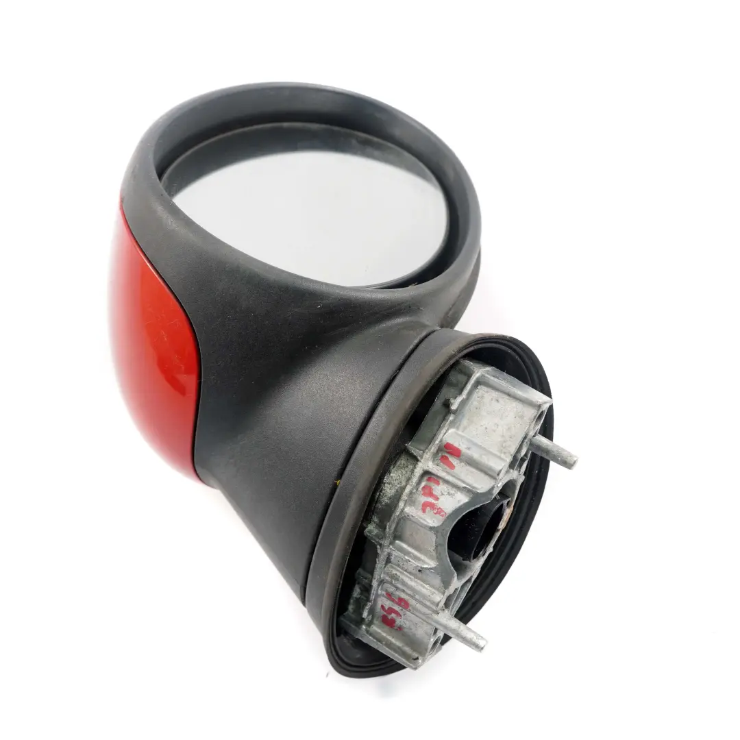 Mini Cooper R55 R56 Right Door Wing Mirror Power Fold O/S 7 Pins Chili Red 851 - SKU rhd-7417466-CHRED - Part number 7417466