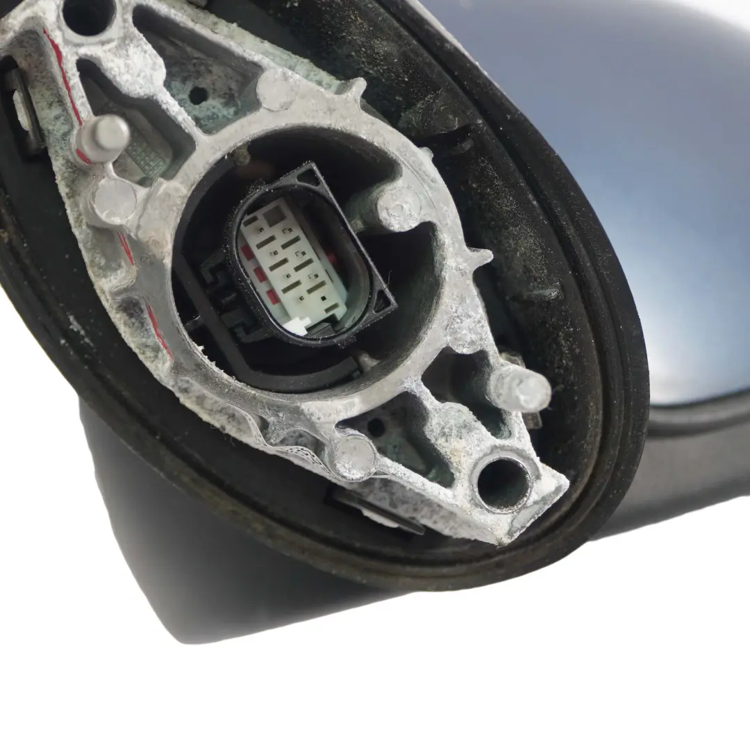 Right Door Wing Mirror Power Fold O/S 7 Pins Horizon Blue to Mini Cooper R55 R56 with Part number 7417466 Mini Cooper R55 R56 Right Door Wing Mirror Power Fold O/S 7 Pins Horizon Blue - SKU rhd-7417466-HB - Part number 7417466