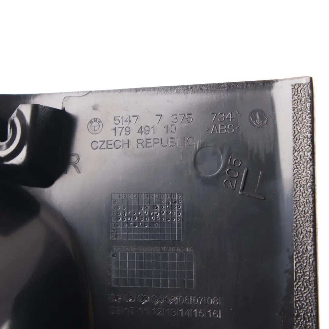 BMW G30 G31 Cover Lateral Trim Panel Leg Room Front Right O/S Black 7375734 - SKU rhd-7420954 - Part number 7420954