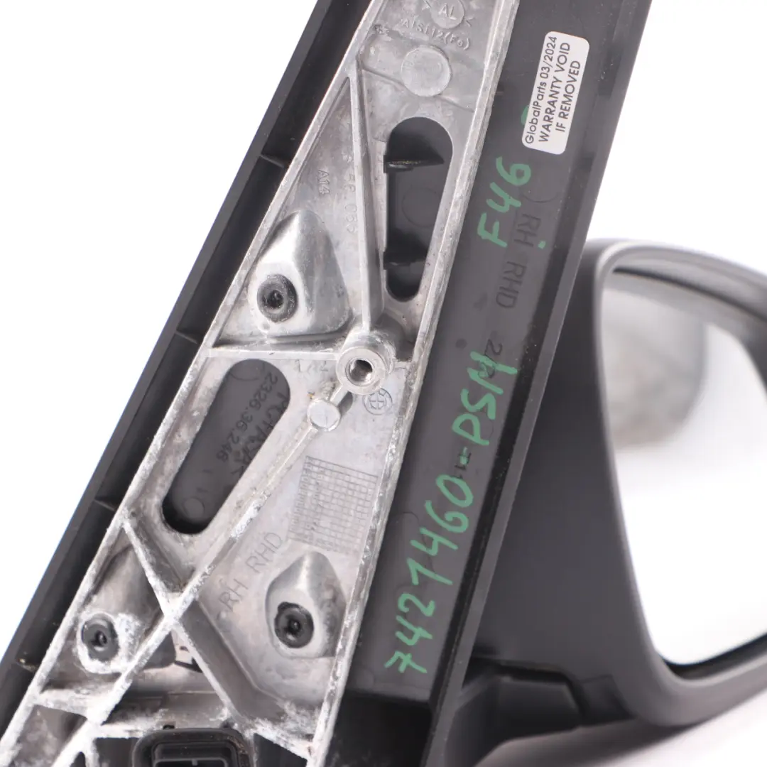 Wing Mirror Door Right O/S Outside 6 Pins Platinum Silver Metallic - C08 to BMW F46 with Part number 7421460 BMW F46 Wing Mirror Door Right O/S Outside 6 Pins Platinum Silver Metallic - C08 - SKU rhd-7421460-PSM - Part number 7421460