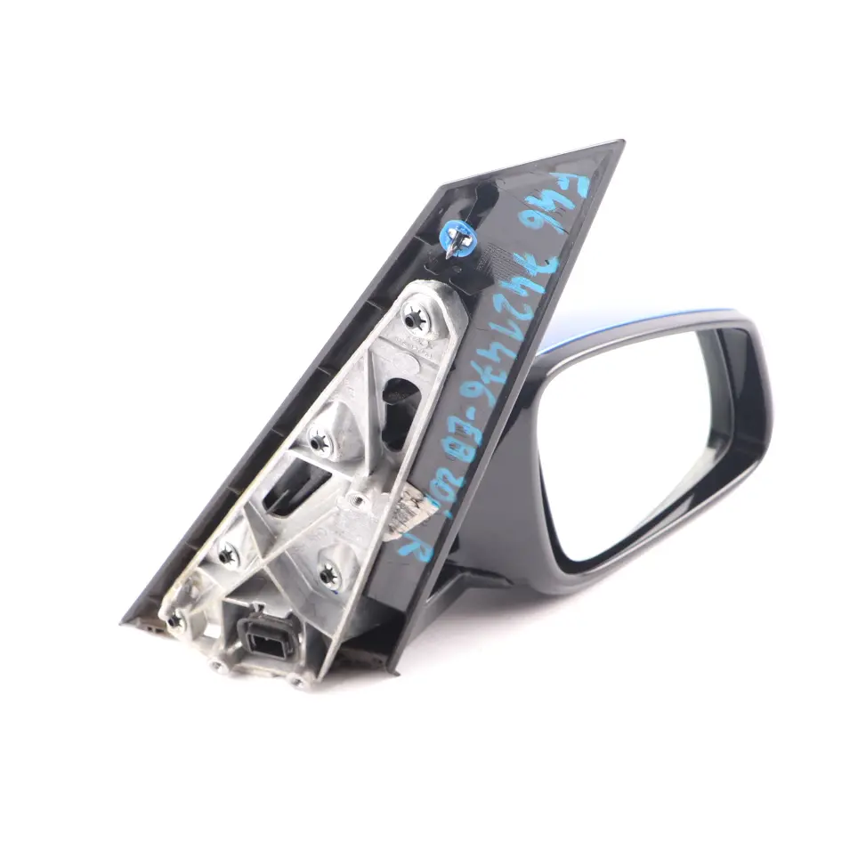 Wing Mirror Door Right O/S Estoril Blue Metallic - B45 to BMW F46 with Part number 7421476 BMW F46 Wing Mirror Door Right O/S Estoril Blue Metallic - B45 - SKU rhd-7421476-EB - Part number 7421476