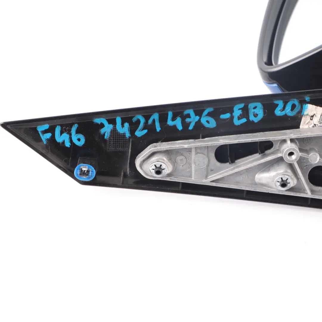 Wing Mirror Door Right O/S Estoril Blue Metallic - B45 to BMW F46 with Part number 7421476 BMW F46 Wing Mirror Door Right O/S Estoril Blue Metallic - B45 - SKU rhd-7421476-EB - Part number 7421476