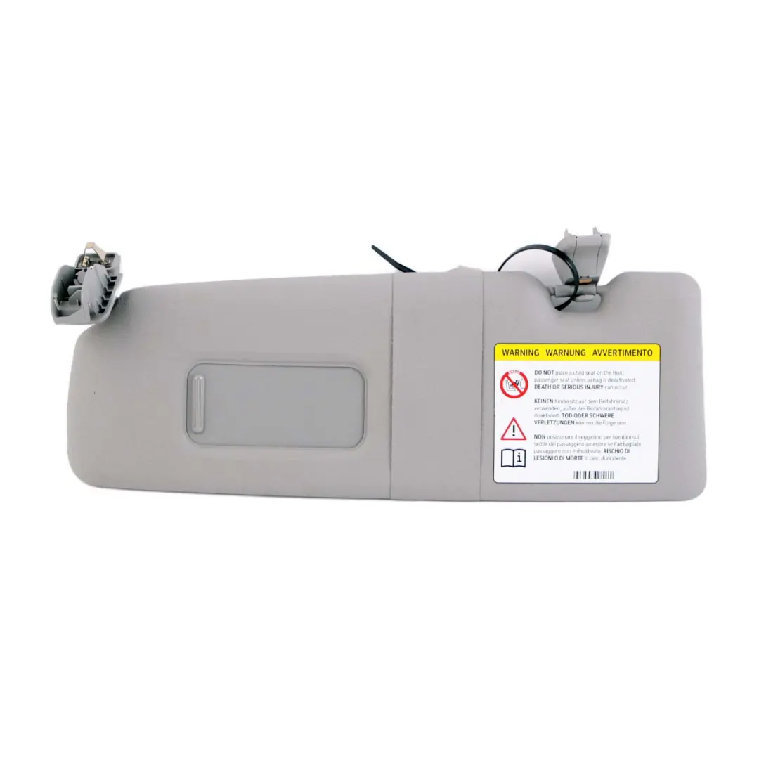 Sun Visor With Mirror Label Left Everestgrau Grey to BMW 1 Series 1 F20 F21 LCI with Part number 7423309 BMW 1 Series 1 F20 F21 LCI Sun Visor With Mirror Label Left Everestgrau Grey - SKU rhd-7423309-1 - Part number 7423309