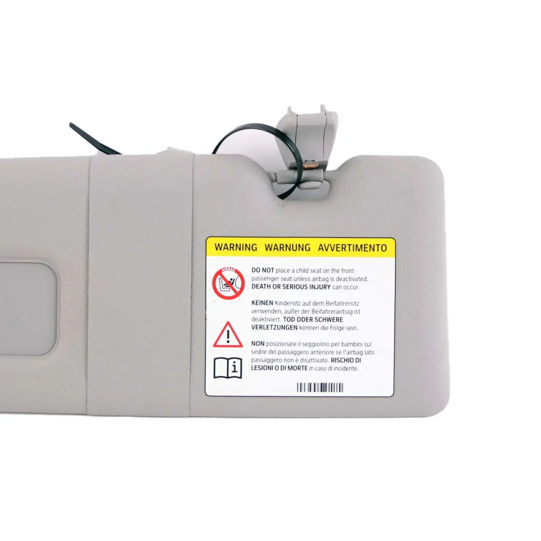 Sun Visor With Mirror Label Left Everestgrau Grey to BMW 1 Series 1 F20 F21 LCI with Part number 7423309 BMW 1 Series 1 F20 F21 LCI Sun Visor With Mirror Label Left Everestgrau Grey - SKU rhd-7423309-1 - Part number 7423309