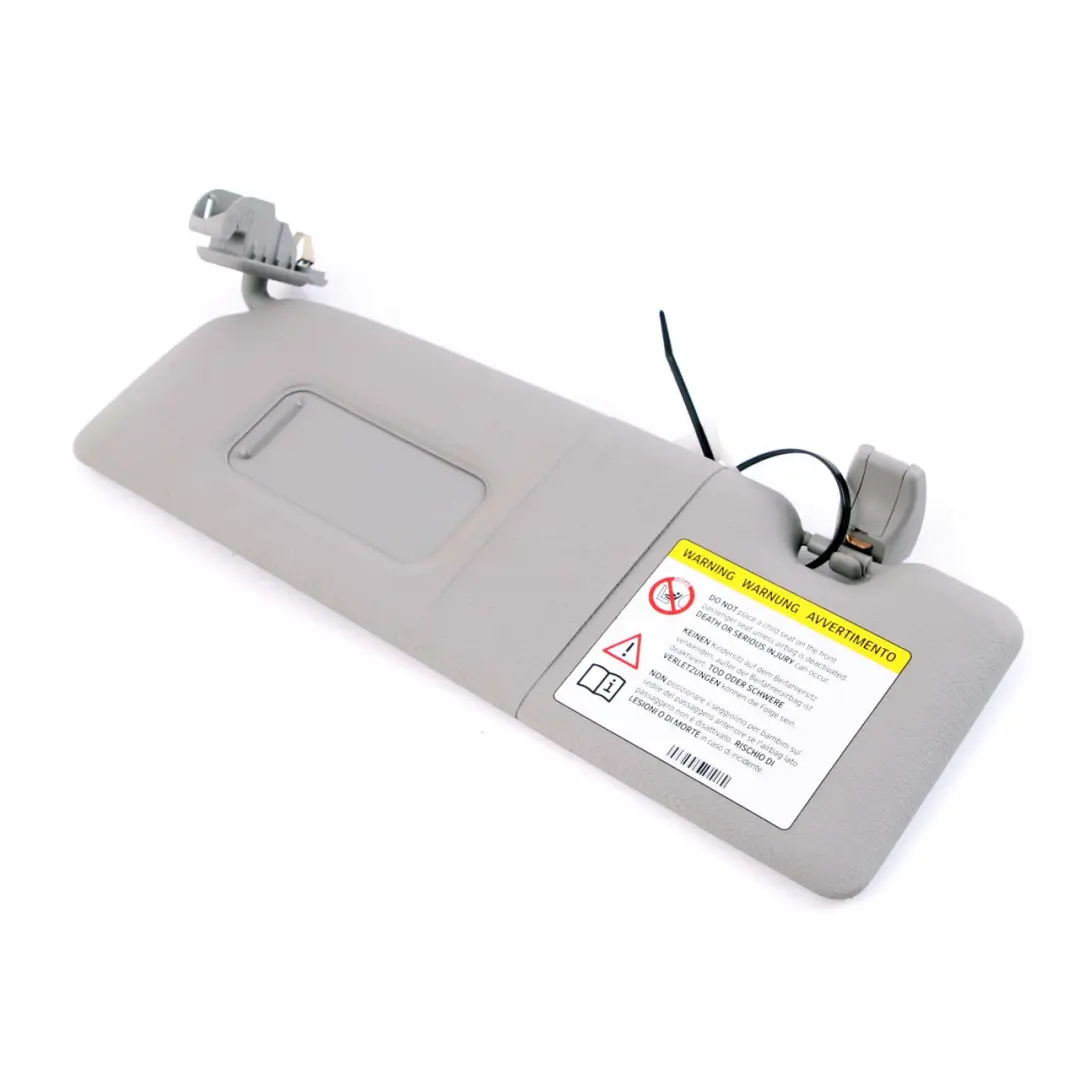 Sun Visor With Mirror Label Left Everestgrau Grey to BMW 1 Series 1 F20 F21 LCI with Part number 7423309 BMW 1 Series 1 F20 F21 LCI Sun Visor With Mirror Label Left Everestgrau Grey - SKU rhd-7423309-1 - Part number 7423309