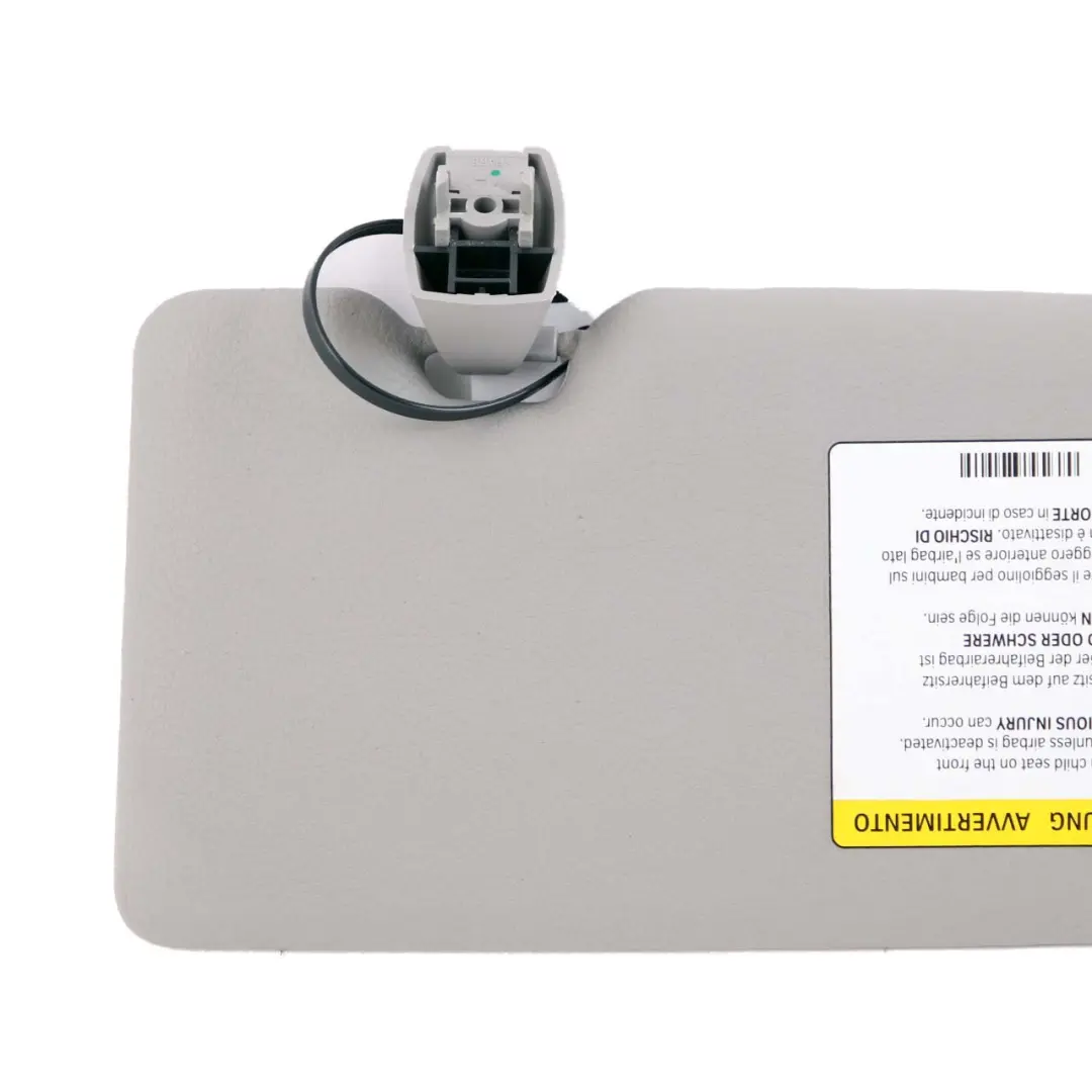 Sun Visor With Mirror Label Left Everestgrau Grey to BMW 1 Series 1 F20 F21 LCI with Part number 7423309 BMW 1 Series 1 F20 F21 LCI Sun Visor With Mirror Label Left Everestgrau Grey - SKU rhd-7423309-1 - Part number 7423309
