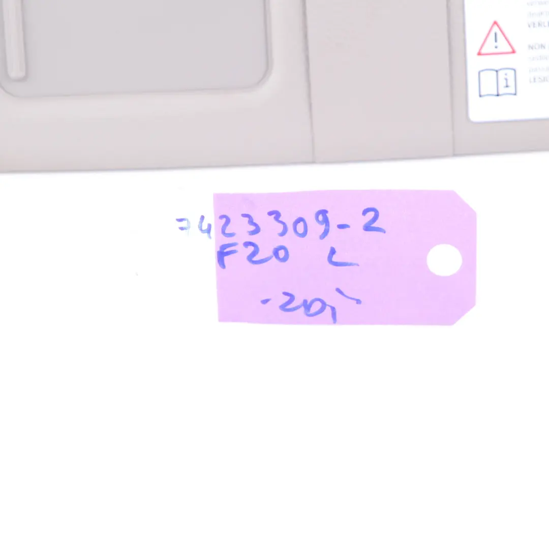 Sun Visor With Mirror Label Left Everestgrau Grey to BMW 1 Series F20 F21 with Part number 7423309 BMW 1 Series F20 F21 Sun Visor With Mirror Label Left Everestgrau Grey - SKU rhd-7423309-2 - Part number 7423309