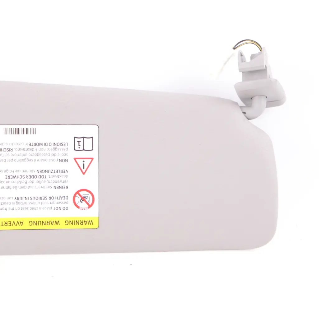 Sun Visor With Mirror Label Left Everestgrau Grey to BMW 1 Series F20 F21 with Part number 7423309 BMW 1 Series F20 F21 Sun Visor With Mirror Label Left Everestgrau Grey - SKU rhd-7423309-2 - Part number 7423309