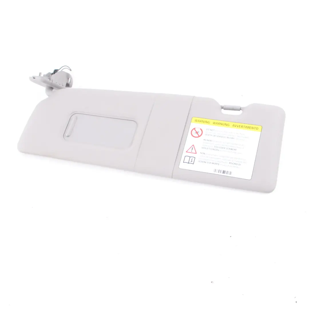 Sun Visor With Mirror Label Left Everestgrau Grey to BMW 1 Series F20 F21 with Part number 7423309 BMW 1 Series F20 F21 Sun Visor With Mirror Label Left Everestgrau Grey - SKU rhd-7423309-2 - Part number 7423309
