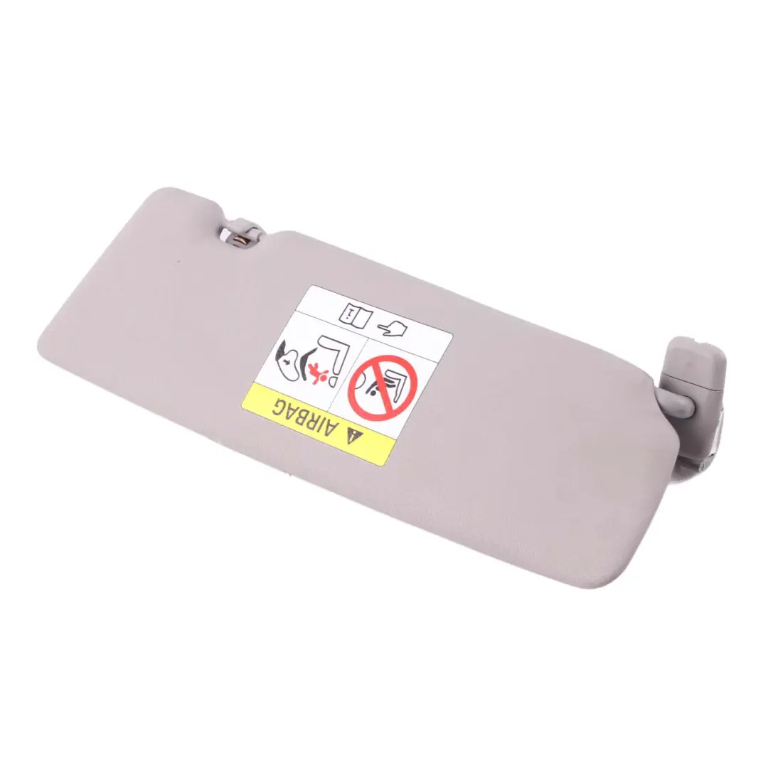 BMW 1 Series 1 F20 F21 LCI Sun Visor With Mirror Label Left Everestgrau Grey - SKU rhd-7423309 - Part number 7423309