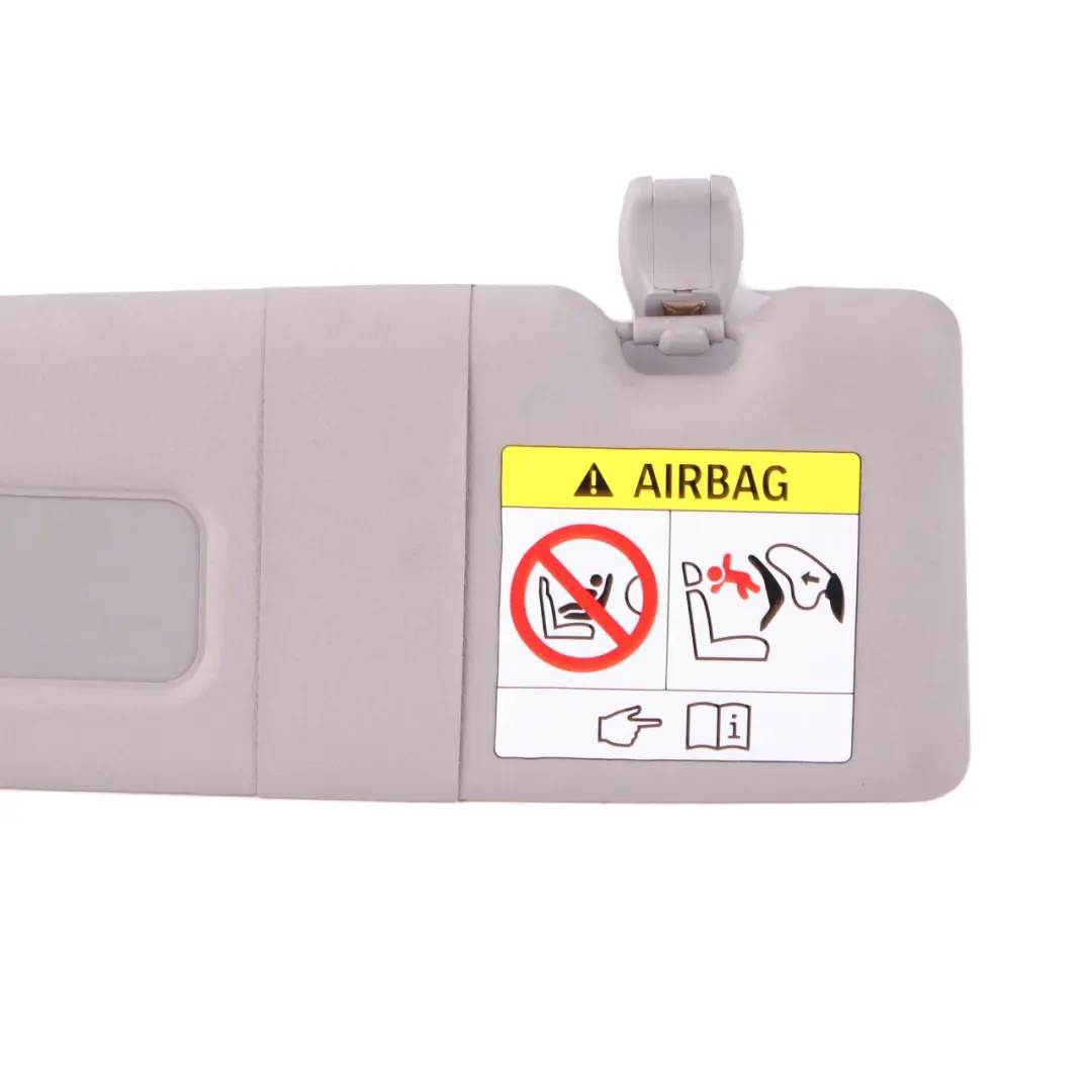 Sun Visor With Mirror Label Left Everestgrau Grey to BMW 1 Series 1 F20 F21 LCI with Part number 7423309 BMW 1 Series 1 F20 F21 LCI Sun Visor With Mirror Label Left Everestgrau Grey - SKU rhd-7423309 - Part number 7423309