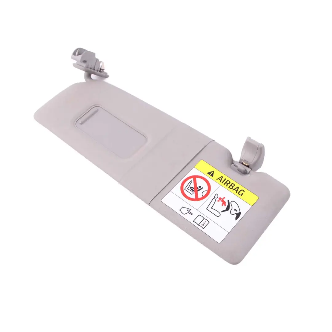 Sun Visor With Mirror Label Left Everestgrau Grey to BMW 1 Series 1 F20 F21 LCI with Part number 7423309 BMW 1 Series 1 F20 F21 LCI Sun Visor With Mirror Label Left Everestgrau Grey - SKU rhd-7423309 - Part number 7423309