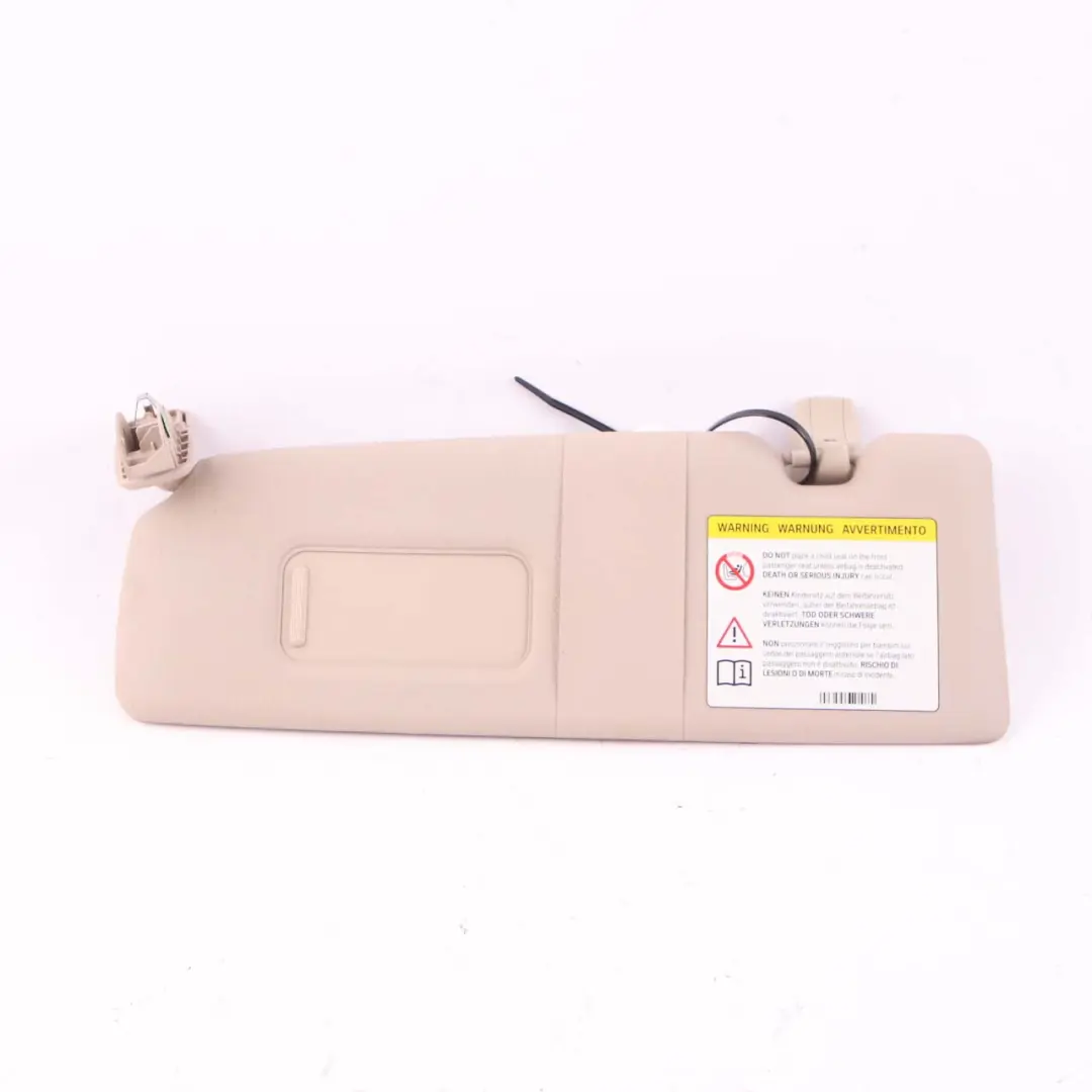 Sun Visor BMW F20 F21 LCI Mirror Label Left Roofliner Oyster to with Part number 7423311 Sun Visor BMW F20 F21 LCI Mirror Label Left Roofliner Oyster - SKU rhd-7423311 - Part number 7423311