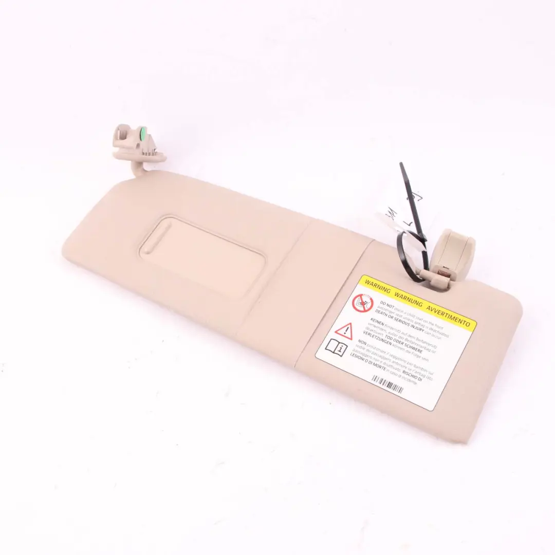 Sun Visor BMW F20 F21 LCI Mirror Label Left Roofliner Oyster to with Part number 7423311 Sun Visor BMW F20 F21 LCI Mirror Label Left Roofliner Oyster - SKU rhd-7423311 - Part number 7423311