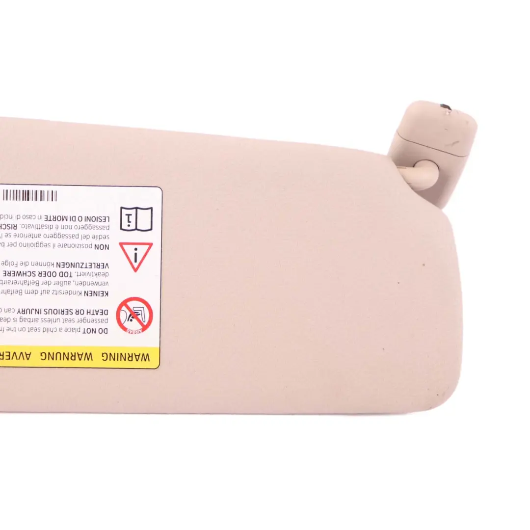 Sun Visor BMW F20 F21 LCI Mirror Label Left Roofliner Oyster to with Part number 7423311 Sun Visor BMW F20 F21 LCI Mirror Label Left Roofliner Oyster - SKU rhd-7423311 - Part number 7423311