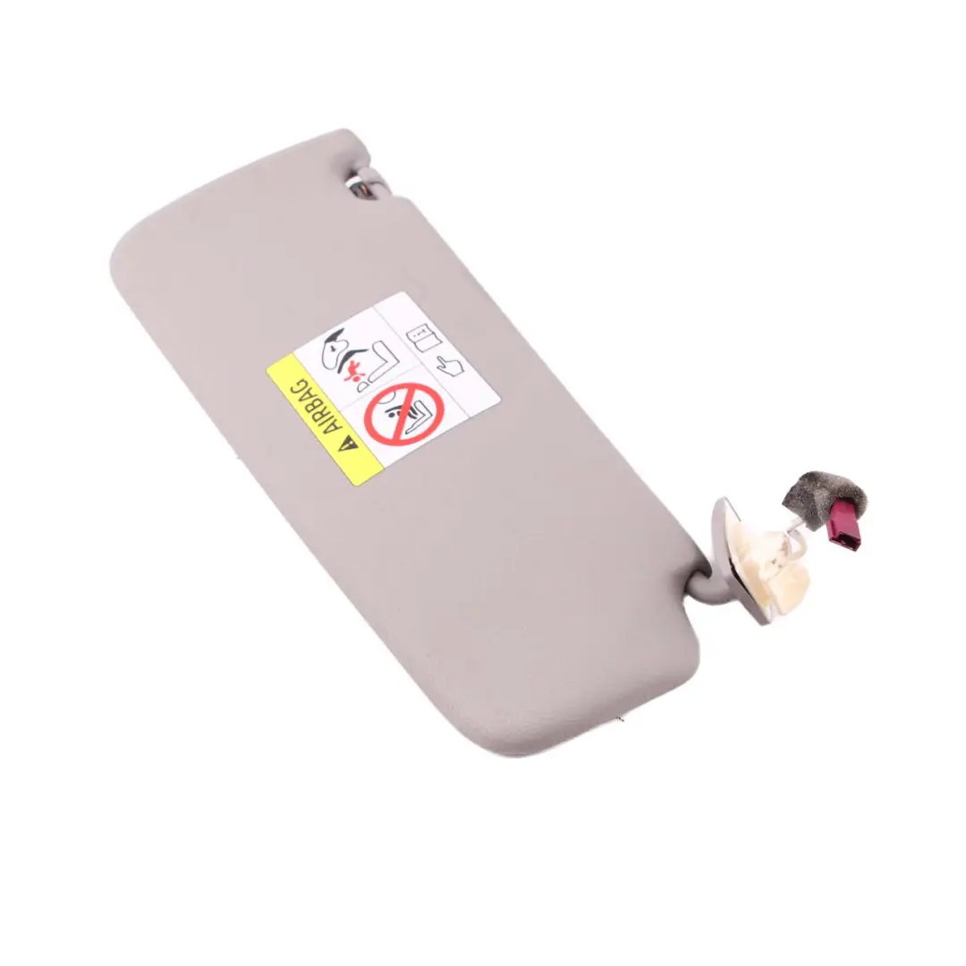 Sun Visor With Mirror Label Illuminated Left Everestgrau Grey to BMW 5 F10 F11 LCI with Part number 7425207 BMW 5 F10 F11 LCI Sun Visor With Mirror Label Illuminated Left Everestgrau Grey - SKU rhd-7425207 - Part number 7425207