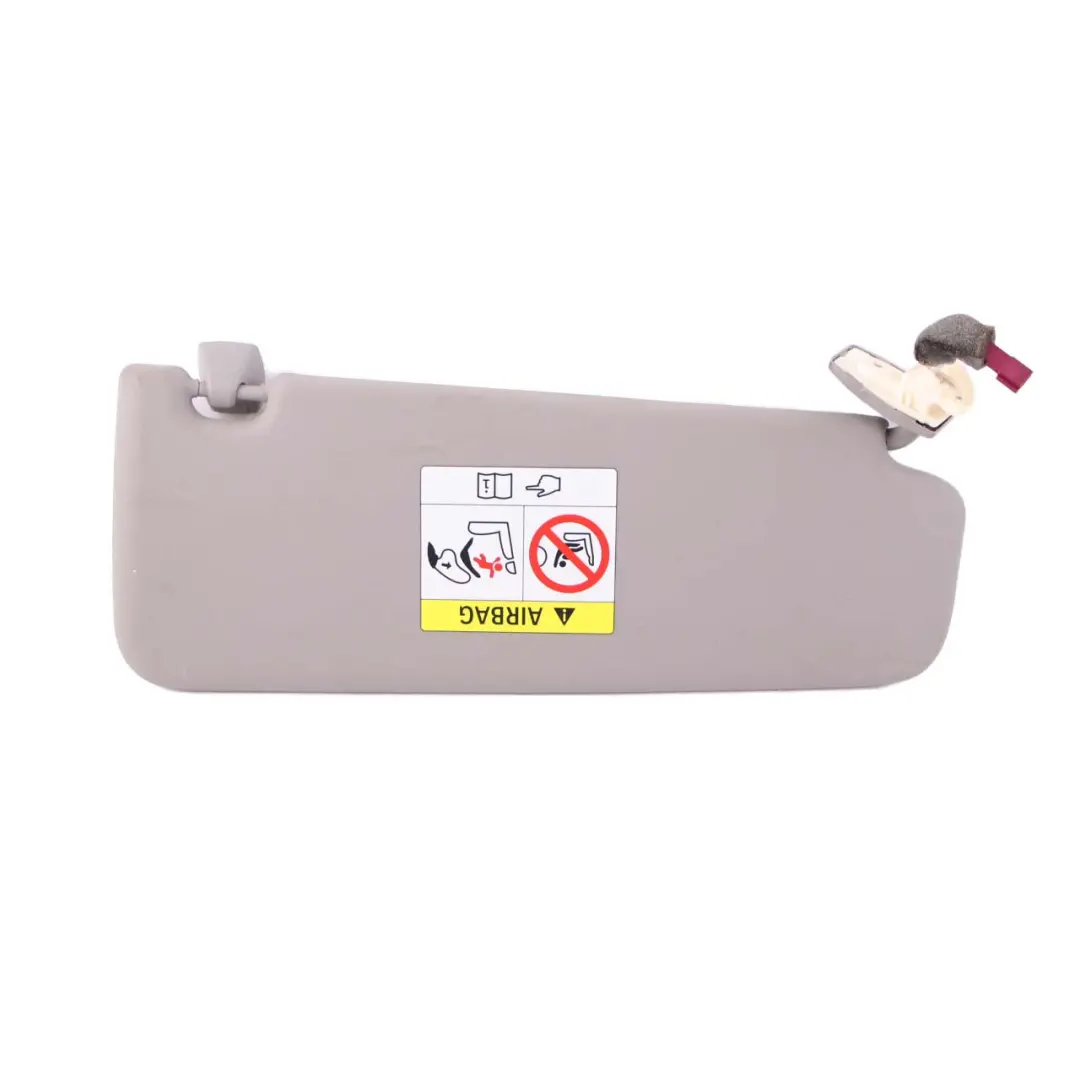 Sun Visor With Mirror Label Illuminated Left Everestgrau Grey to BMW 5 F10 F11 LCI with Part number 7425207 BMW 5 F10 F11 LCI Sun Visor With Mirror Label Illuminated Left Everestgrau Grey - SKU rhd-7425207 - Part number 7425207