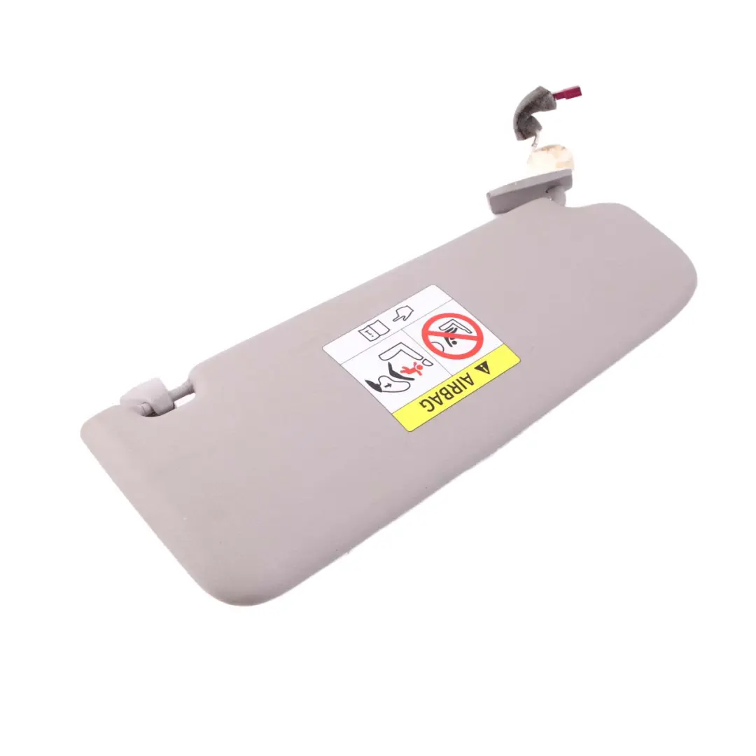 Sun Visor With Mirror Label Illuminated Left Everestgrau Grey to BMW 5 F10 F11 LCI with Part number 7425207 BMW 5 F10 F11 LCI Sun Visor With Mirror Label Illuminated Left Everestgrau Grey - SKU rhd-7425207 - Part number 7425207