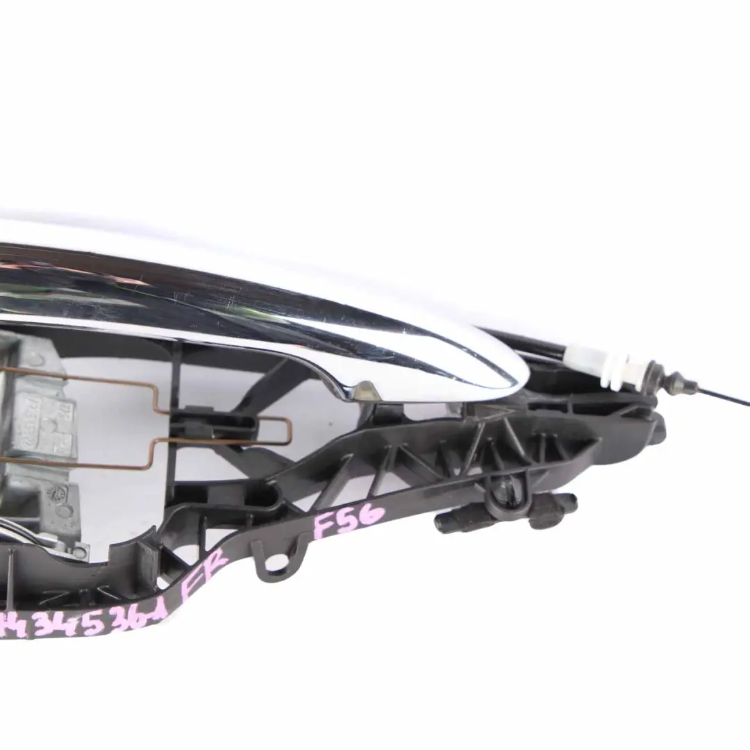 Grab Handle Mini F55 F56 F60 Outside Door Chrome Front Right O/S Carrier to with Part number 7434536 Grab Handle Mini F55 F56 F60 Outside Door Chrome Front Right O/S Carrier - SKU rhd-7434536-1 - Part number 7434536