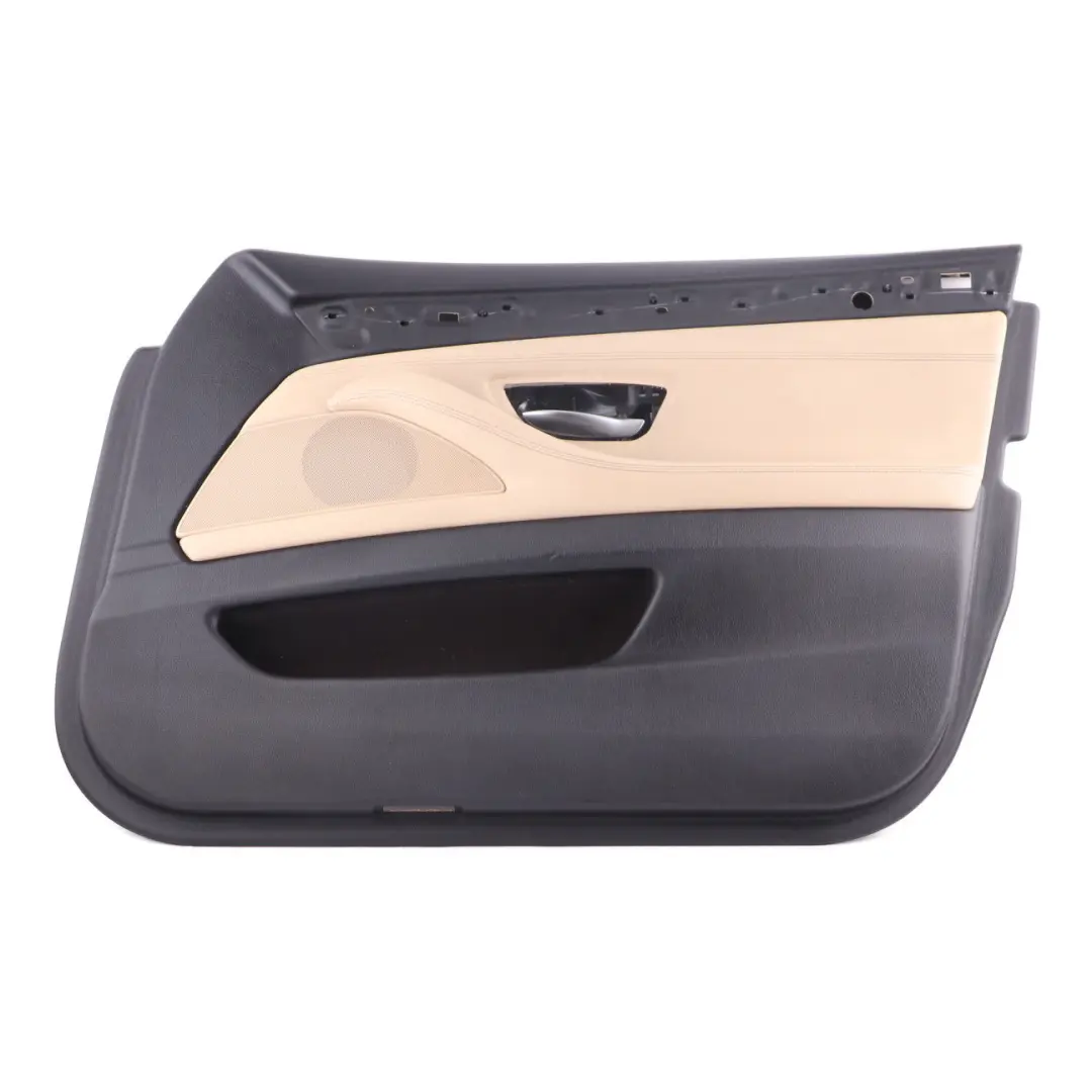 Door Card Front Right O/S Lining Panel Leather Dakota Beige to BMW F10 F11 LCI with Part number 7441362 BMW F10 F11 LCI Door Card Front Right O/S Lining Panel Leather Dakota Beige - SKU rhd-7441362 - Part number 7441362