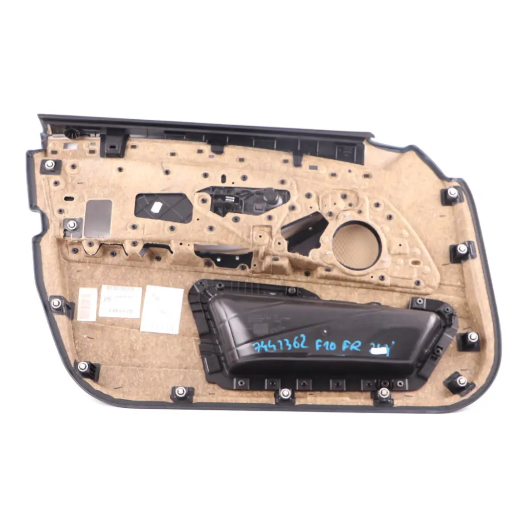 Door Card Front Right O/S Lining Panel Leather Dakota Beige to BMW F10 F11 LCI with Part number 7441362 BMW F10 F11 LCI Door Card Front Right O/S Lining Panel Leather Dakota Beige - SKU rhd-7441362 - Part number 7441362