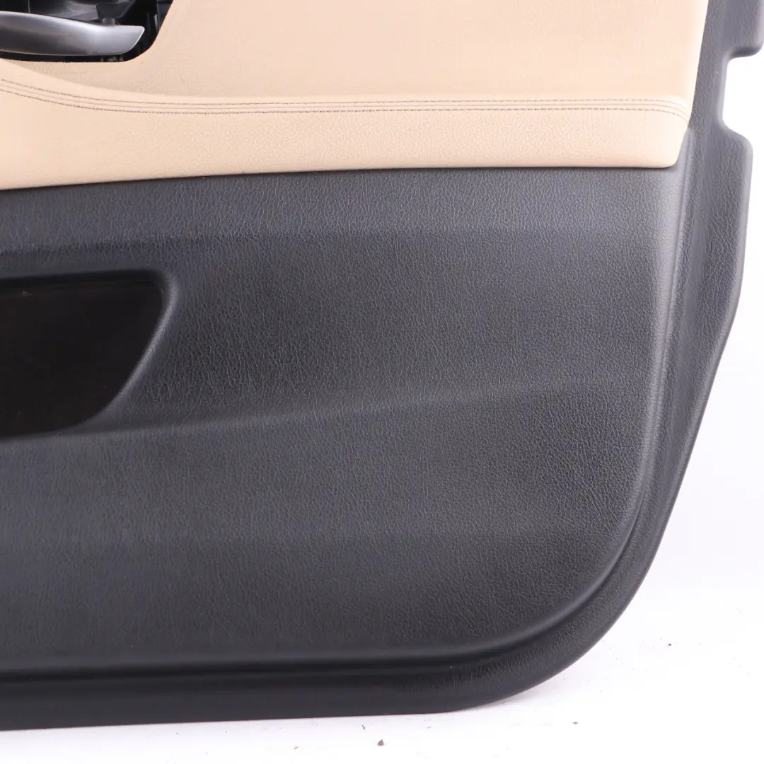 Door Card Front Right O/S Lining Panel Leather Dakota Beige to BMW F10 F11 LCI with Part number 7441362 BMW F10 F11 LCI Door Card Front Right O/S Lining Panel Leather Dakota Beige - SKU rhd-7441362 - Part number 7441362