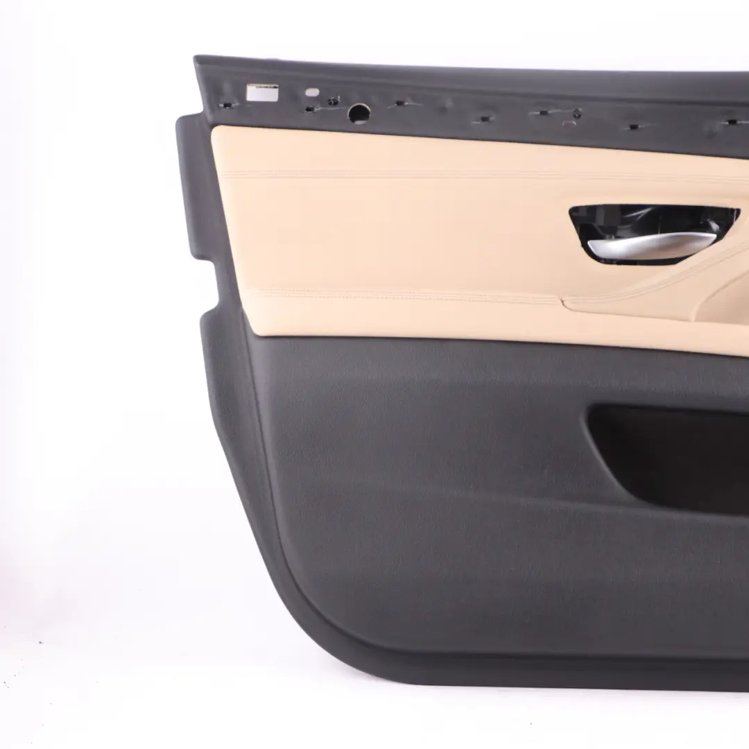 Door Card Front Left N/S Lining Panel Leather Dakota Beige to BMW F10 F11 LCI with Part number 7441363 BMW F10 F11 LCI Door Card Front Left N/S Lining Panel Leather Dakota Beige - SKU rhd-7441363 - Part number 7441363