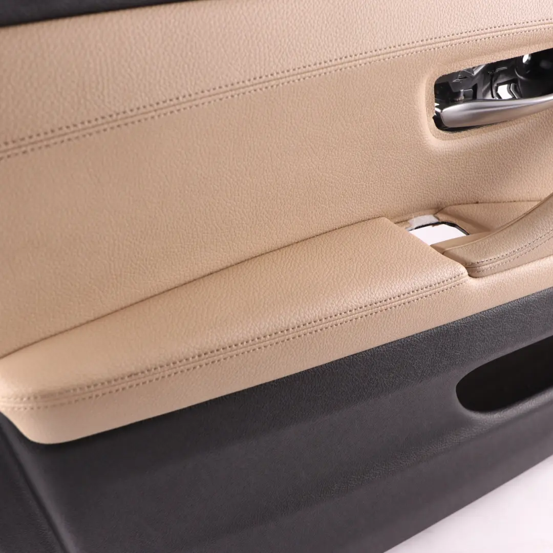 Door Card Front Left N/S Lining Panel Leather Dakota Beige to BMW F10 F11 LCI with Part number 7441363 BMW F10 F11 LCI Door Card Front Left N/S Lining Panel Leather Dakota Beige - SKU rhd-7441363 - Part number 7441363