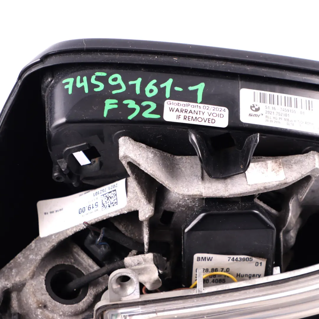 Wing Mirror BMW F32 F33 F36 High Gloss Heated Auto Dip Door Left N/S 5 Pins to with Part number 7459161 Wing Mirror BMW F32 F33 F36 High Gloss Heated Auto Dip Door Left N/S 5 Pins - SKU rhd-7459161-1 - Part number 7459161