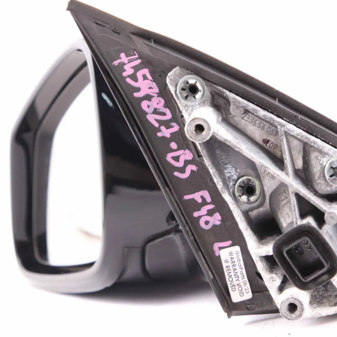 BMW X1 F48 Wing Mirror High Gloss Left Door N/S 5 Pins Black Sapphire - 475 - SKU rhd-7459827-BS - Part number 7459827