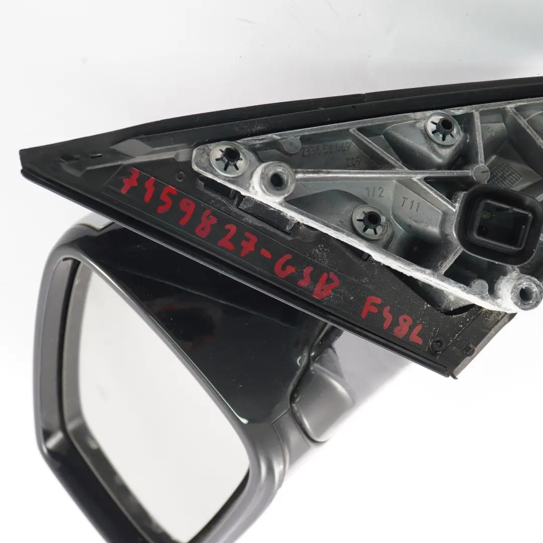 BMW X1 F48 Wing Mirror High Gloss Left Door N/S Glacier Silver Metallic - A83 - SKU rhd-7459827-GSB - Part number 7459827