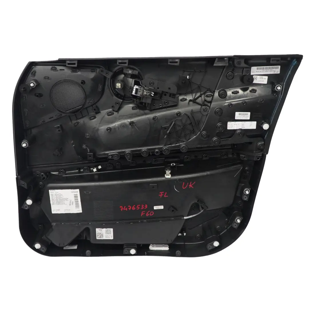 Mini Countryman F60 Door Card Front Left N/S Trim Panel Cover Black Chilli Red - SKU rhd-7476533 - Part number 7476533
