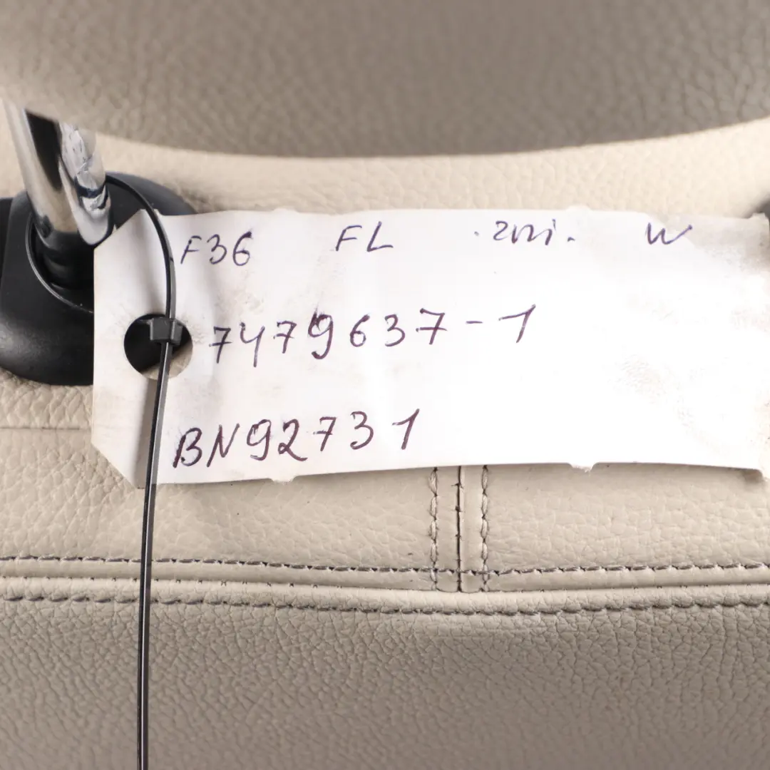 Front Seat BMW F36 LCI M Sport Heated Memory Left N/S Leather Elfenbein Weiss - SKU rhd-7479637-1 - Part number 7479637