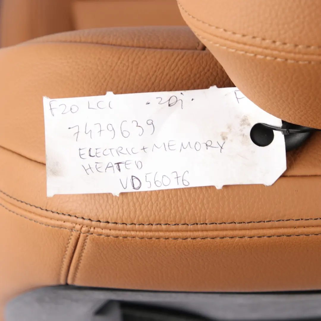  Front Seat BMW F20 LCI M Sport Heated Left N/S Leather Cognac Brown Memory - SKU rhd-7479639-1 - Part number 7479639