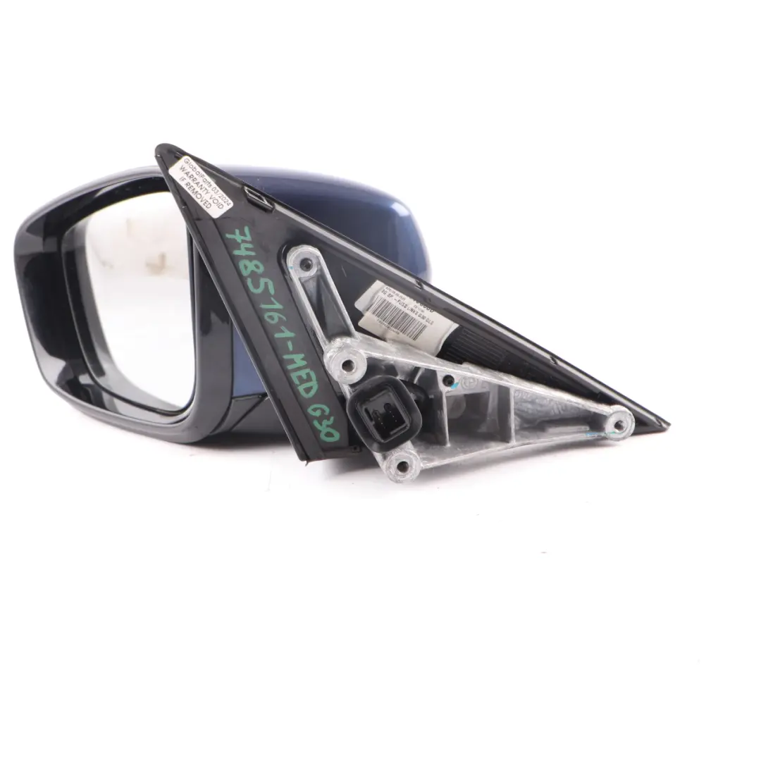 Wing Mirror BMW G30 G31 High Gloss Heated Door Left N/S Mediterran Blue C10 to with Part number 7485161 Wing Mirror BMW G30 G31 High Gloss Heated Door Left N/S Mediterran Blue C10 - SKU rhd-7485161-MED - Part number 7485161
