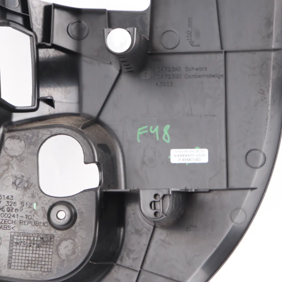 Lateral Trim Panel Bottom Front Right O/S Black 7326912 to BMW X1 X2 Series F39 F48 with Part number 7492602 BMW X1 X2 Series F39 F48 Lateral Trim Panel Bottom Front Right O/S Black 7326912 - SKU rhd-7492602 - Part number 7492602