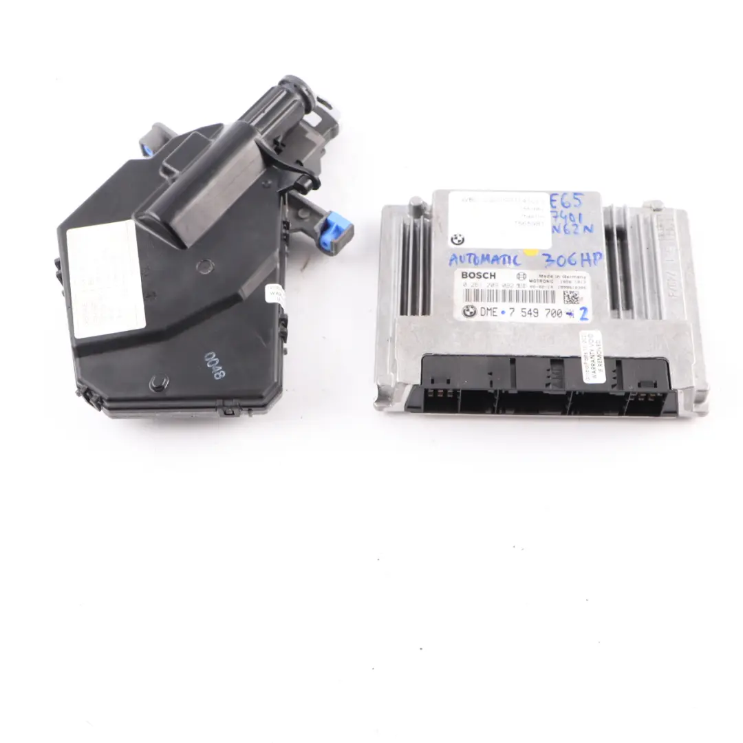 740i N62N 306HP ECU Control Unit Kit DME + CAS + Key Automatic to BMW E65 with Part number 7549700 BMW E65 740i N62N 306HP ECU Control Unit Kit DME + CAS + Key Automatic - SKU rhd-7549700-2 - Part number 7549700