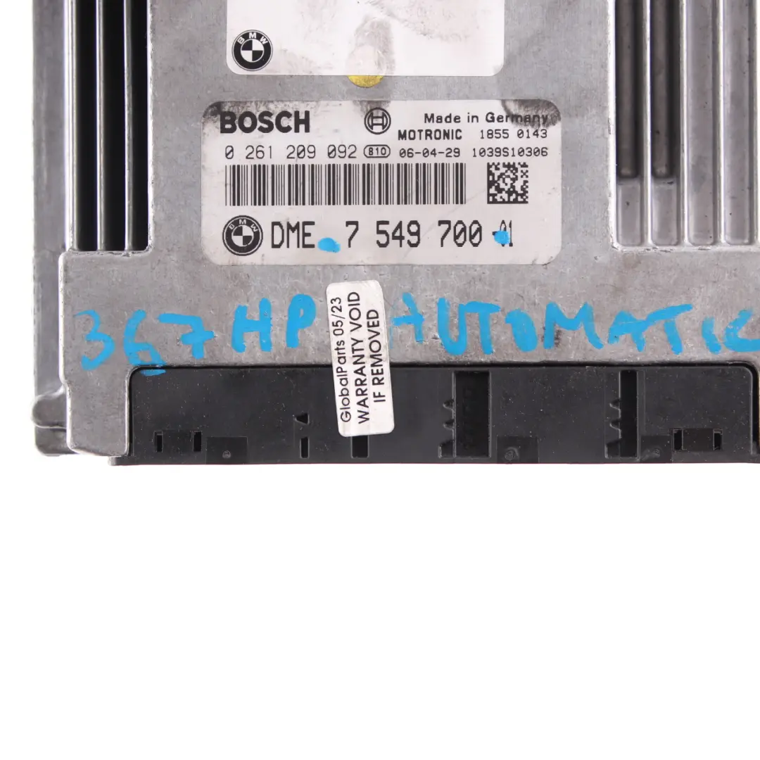 N62N 367HP ECU Control Unit Module DME Automatic to BMW E63 650i with Part number 7549700 BMW E63 650i N62N 367HP ECU Control Unit Module DME Automatic - SKU rhd-7549700 - Part number 7549700