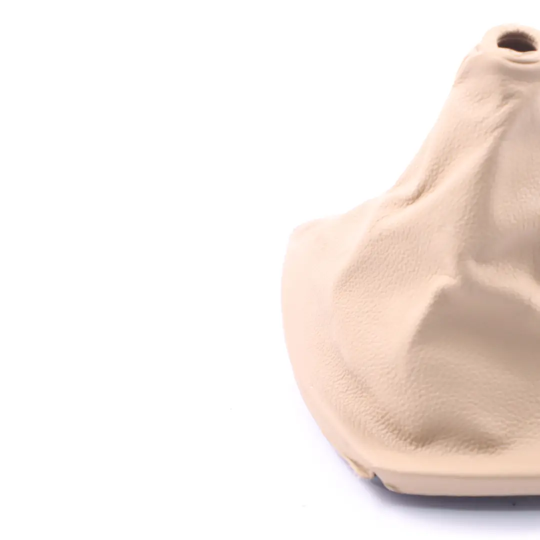 Lever Cover BMW E60 E61 LCI Selector Shifter Gaiter Leather Beige to Gear with Part number 7565876 Gear Lever Cover BMW E60 E61 LCI Selector Shifter Gaiter Leather Beige - SKU rhd-7565876 - Part number 7565876
