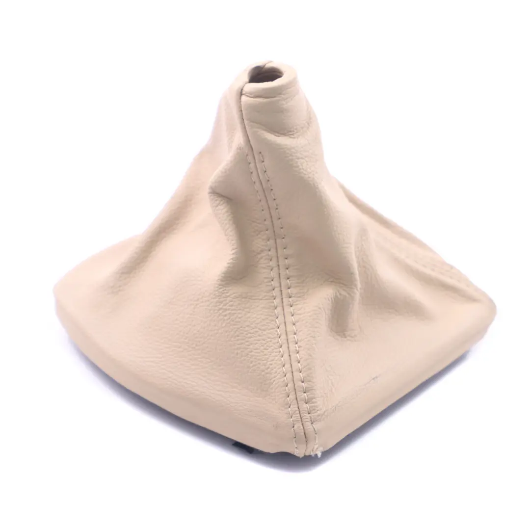 Lever Cover BMW E60 E61 LCI Selector Shifter Gaiter Leather Beige to Gear with Part number 7565876 Gear Lever Cover BMW E60 E61 LCI Selector Shifter Gaiter Leather Beige - SKU rhd-7565876 - Part number 7565876
